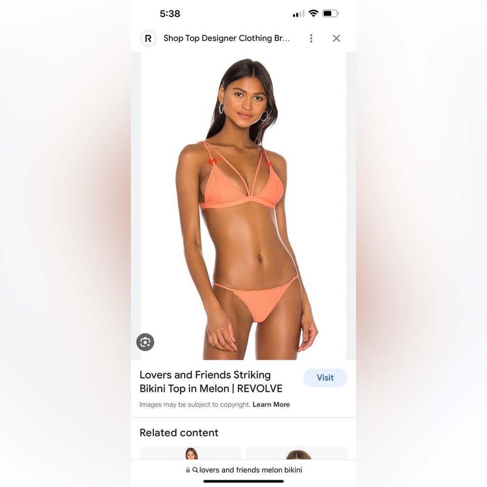 Lovers + Friends coral Bikini Set